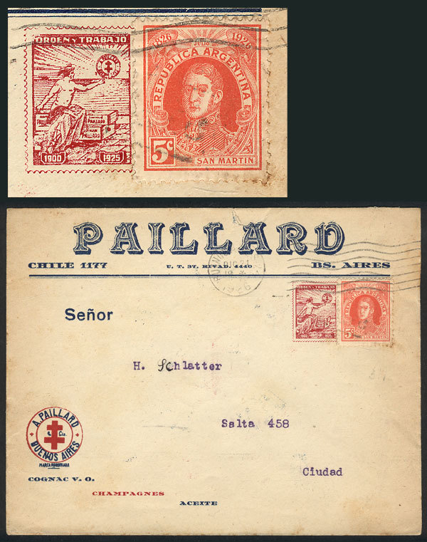 ARGENTINA "PAILLARD: ""stamp"" Printed Next To The Postage Of 5c. On An Adverti - Andere & Zonder Classificatie