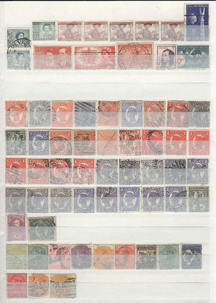 AUSTRALIA 48-Page Stockbook Full Of Stamps Of All Periods Of Australia, New Zel - Andere & Zonder Classificatie