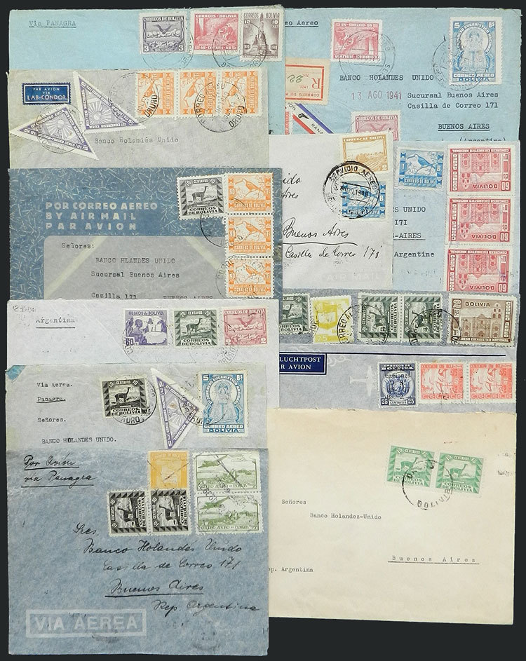 BOLIVIA 12 Covers Sent To Argentina Between 1939 And 1942 Approx., All With Pos - Bolivië