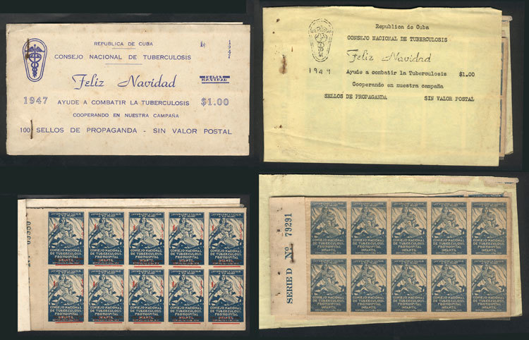 CUBA 2 Letters With Anti-tuberculosis Cinderellas Of 1947 And 1949, Minor Defec - Andere & Zonder Classificatie
