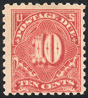 UNITED STATES Sc.J56a, 1914 10c. Light Rose, Perf 10, VF Quality, Catalog Value - Strafport