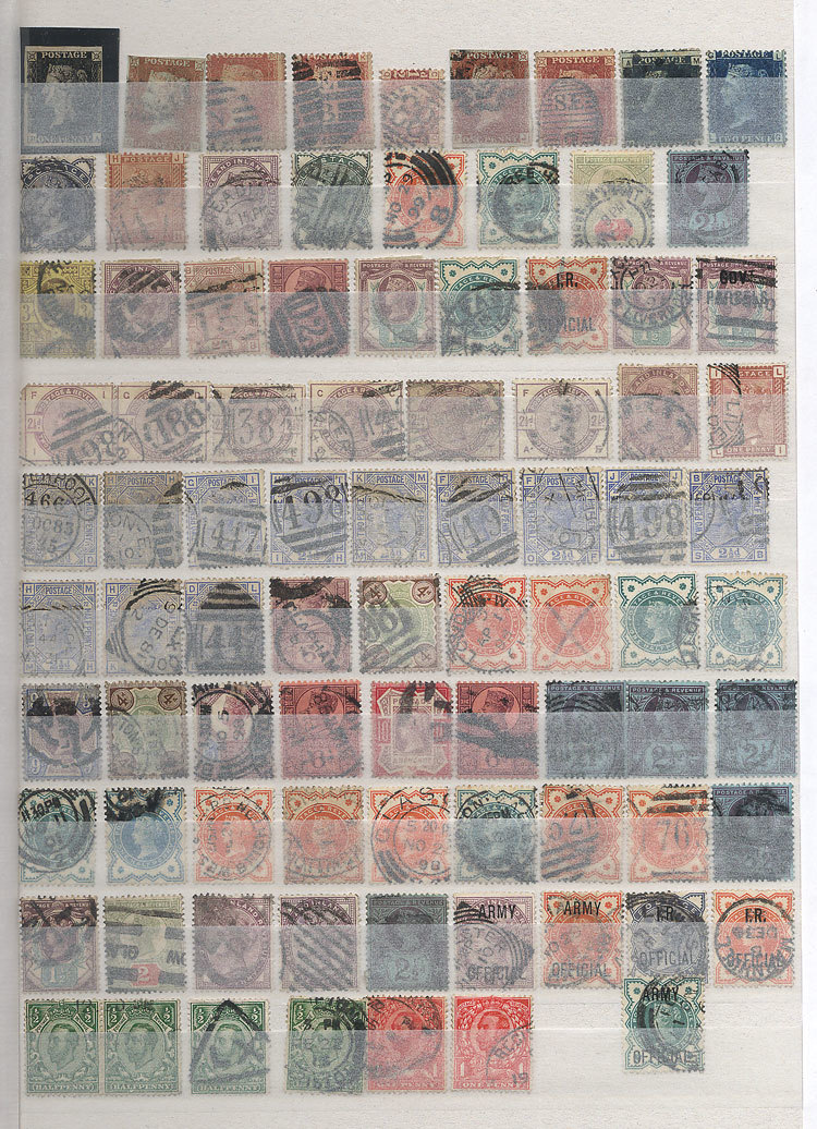 GREAT BRITAIN "48-Page Stockbook Full Of Stamps Of All Periods (including The F - Dienstzegels