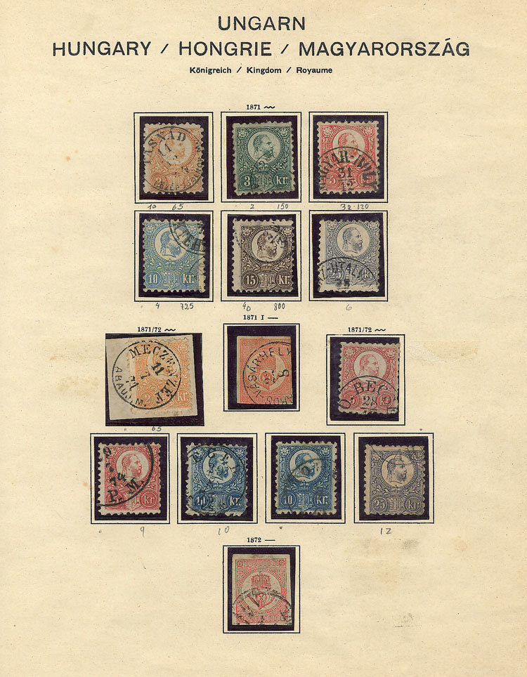 HUNGARY Collection On Schaubek Album Pages, Very Complete Between 1871 And 1960 - Andere & Zonder Classificatie