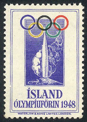 ICELAND Olympic Games Of 1948, Nice Cinderella, MNH, VF Quality - Andere & Zonder Classificatie