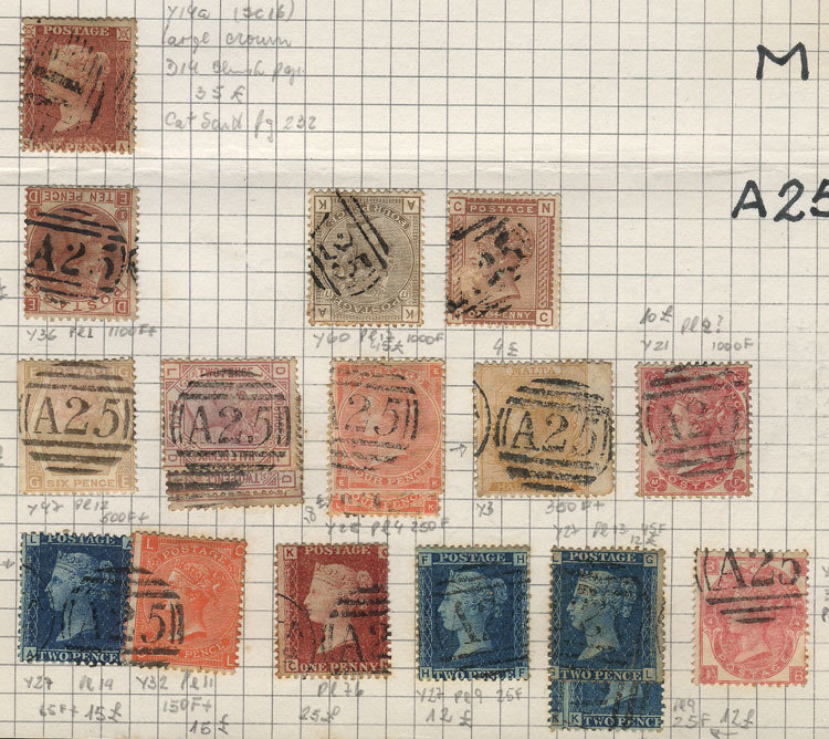 MALTA Lot Of Old Stamps On 2 Album Pages, With Varied Cancels, Some Rare, Fine - Malta