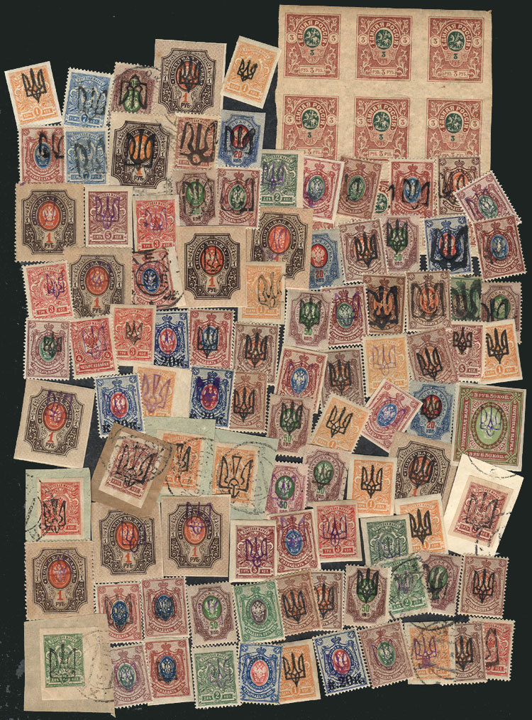 UKRAINE More Than 170 Old Stamps With Varied Overprints, Used Or Mint, The Gene - Oekraïne
