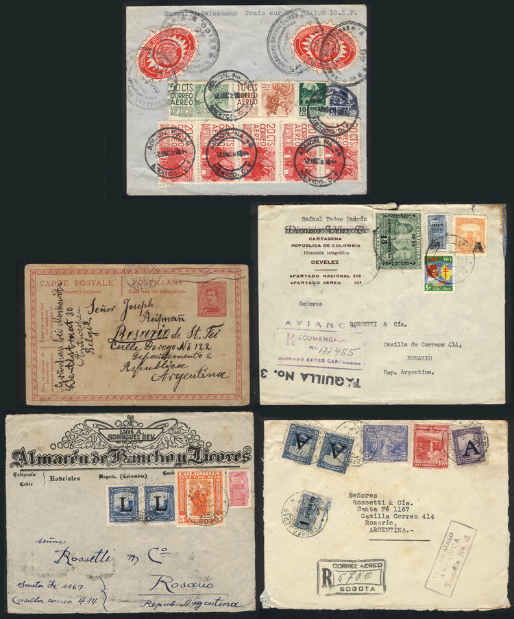 WORLDWIDE Card Sent From Belgium To Argentina In 1921 Written In Yiddish + 2 Co - Andere & Zonder Classificatie