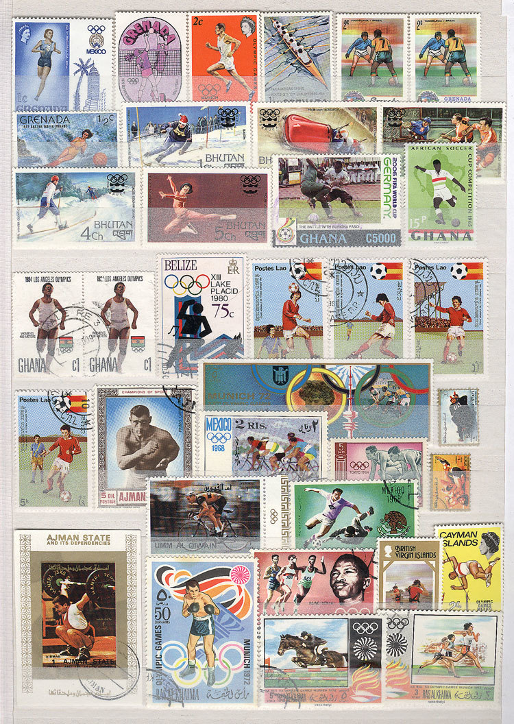 WORLDWIDE 48-Page Stockbook Full Of Stamps Of All Periods Topic SPORT, The Cata - Andere & Zonder Classificatie