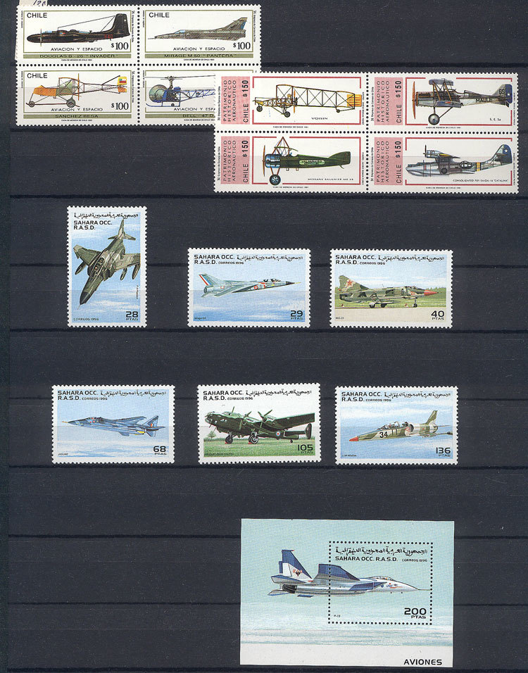 WORLDWIDE TOPIC AVIATION: Small Collection Of Stamps And Souvenir Sheets, Most - Andere & Zonder Classificatie