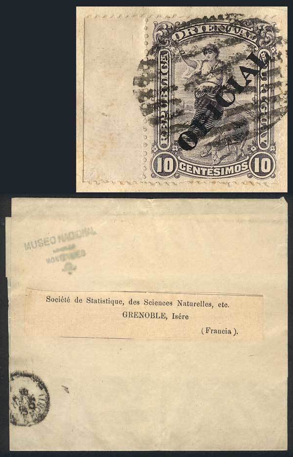 URUGUAY Wrapper Sent By The National Museum To France In August 1907, Franked B - Uruguay