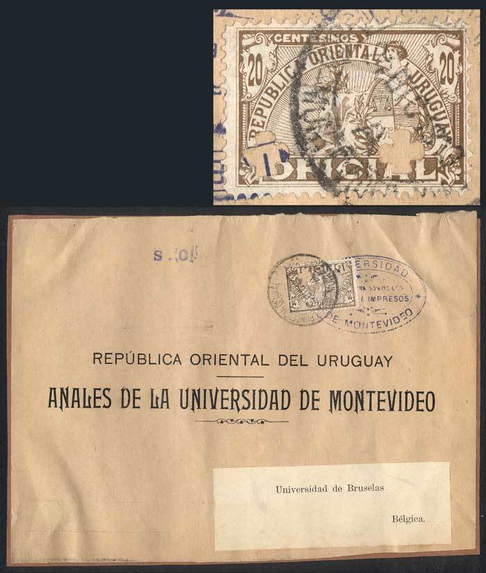 URUGUAY "Large Fragment Of Parcel Post Cover Of The University Of Montevideo Se - Uruguay