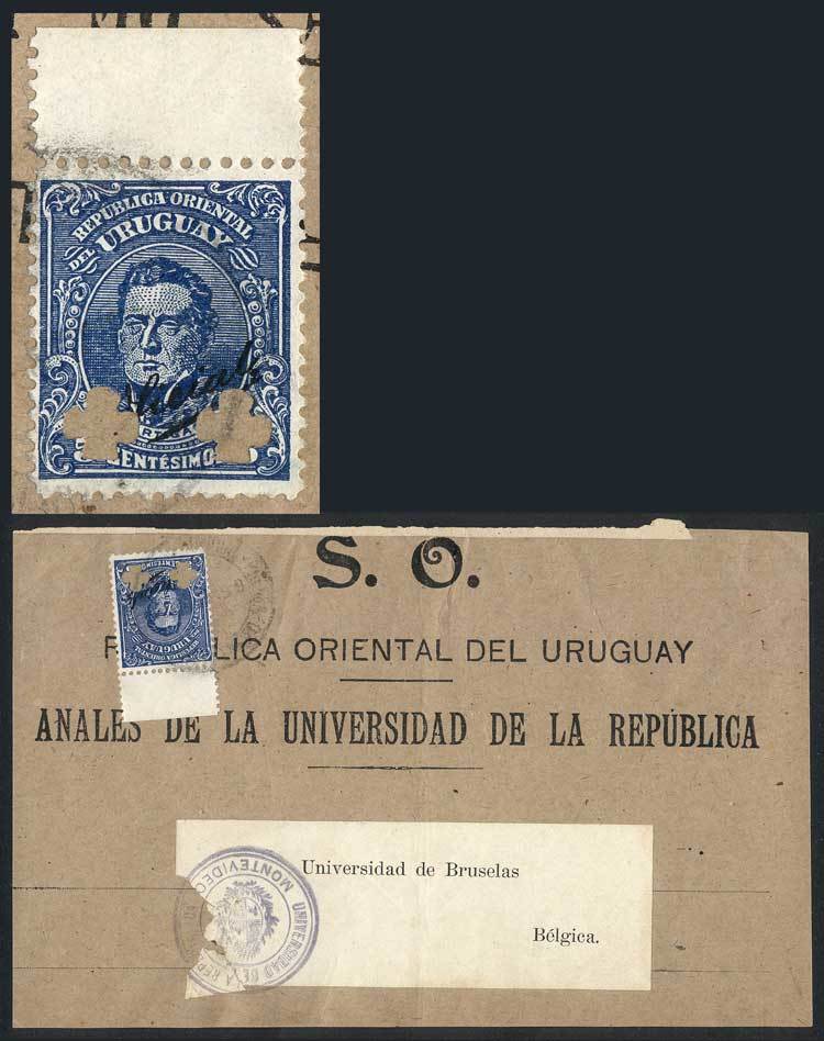 URUGUAY Front Of Parcel Post Cover Sent To Belgium, Franked By Sc.O119 With Two - Uruguay