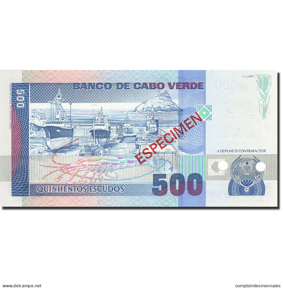 Billet, Cape Verde, 500 Escudos, 1989, 1989-01-20, KM:59s, NEUF - Cap Vert