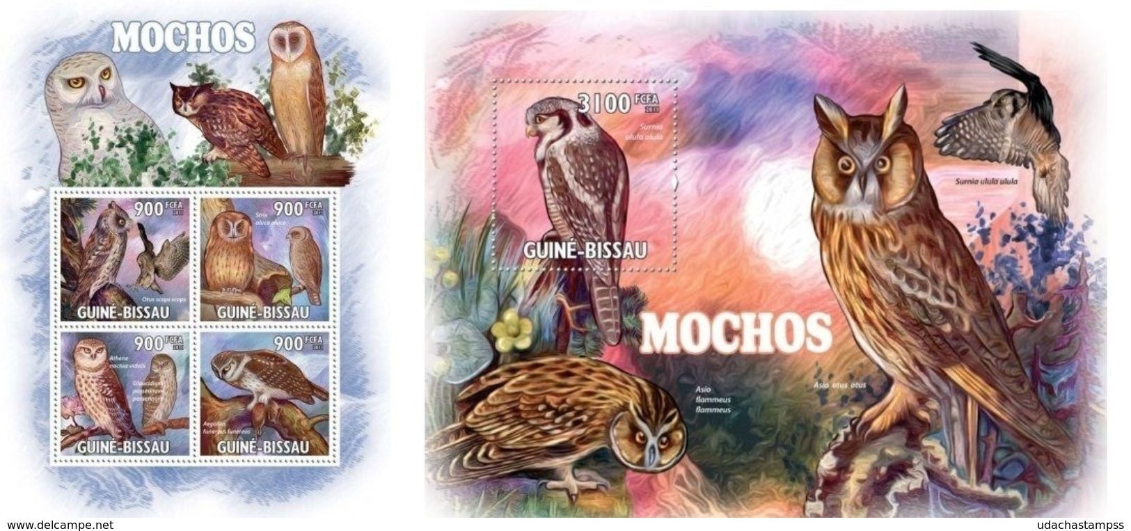 Guinea Bissau 2011 Nice Birds Of Prey Owls  Fauna Klb+s/s MNH - Andere & Zonder Classificatie