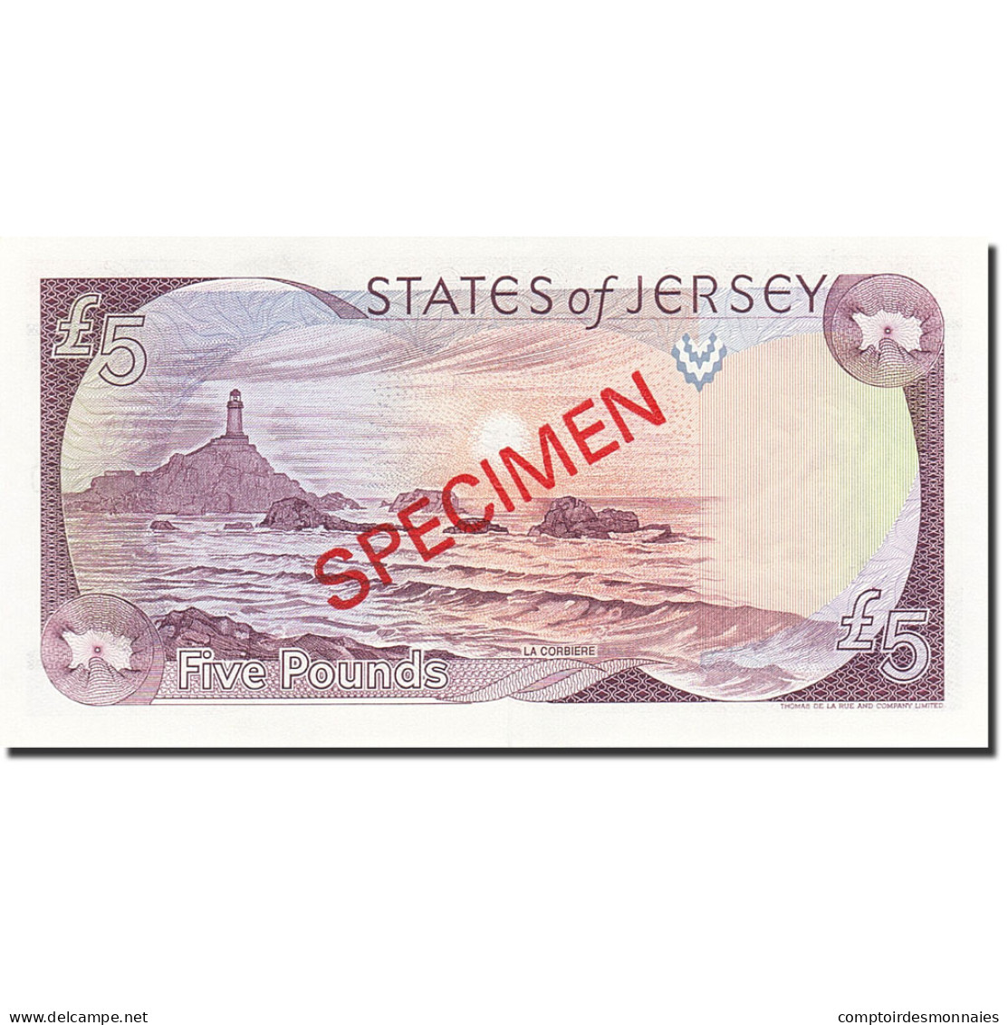 Billet, Jersey, 5 Pounds, 1989, Undated (1989), KM:16s, NEUF - Jersey