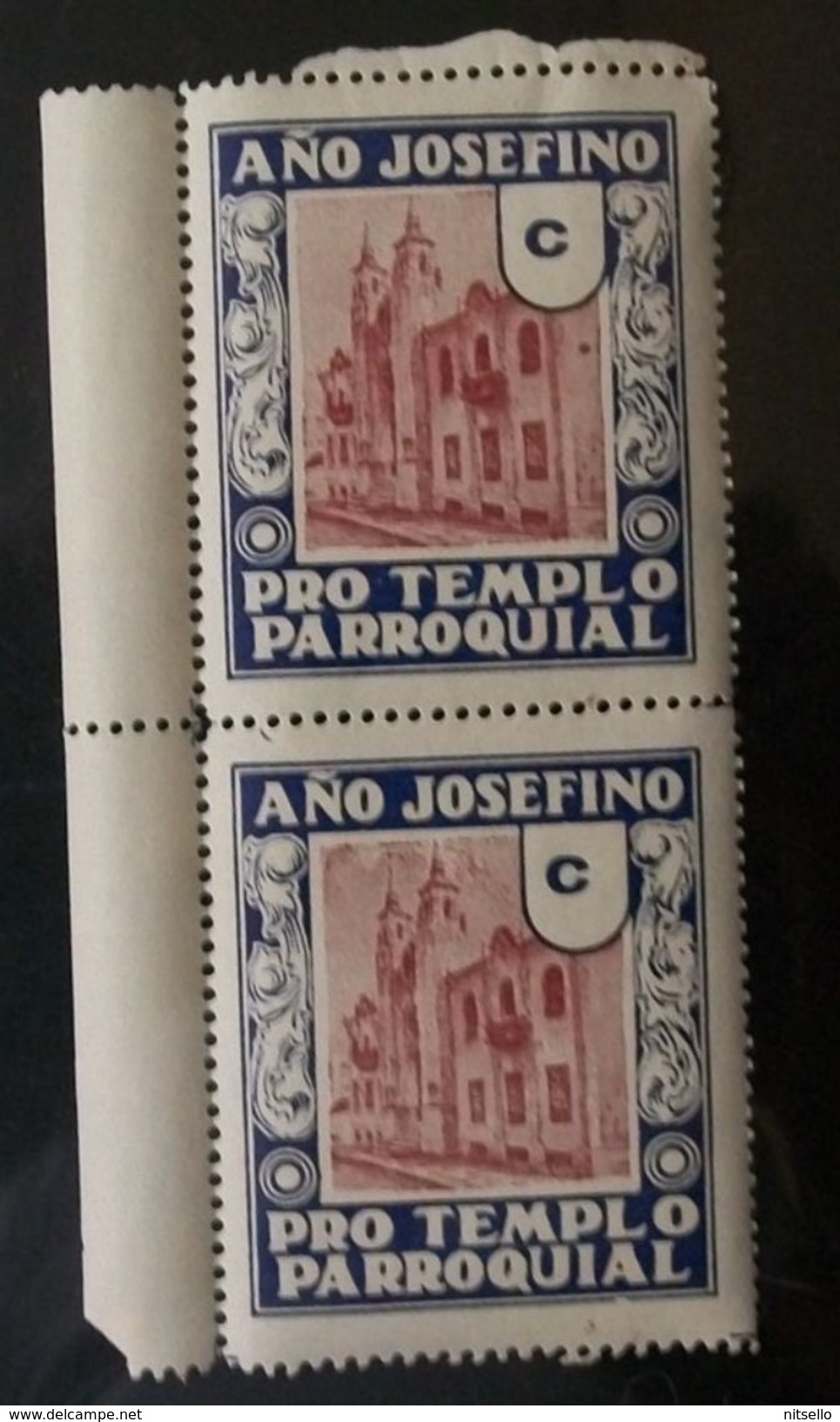 LOTE 2112E    ///   (C110)  VIÑETAS "AÑO JOSEFINO.PRO TEMPLO PARROQUIAL" **MNH    ¡¡¡¡¡¡¡ LIQUIDATION!!!!!! - Spanish Civil War Labels