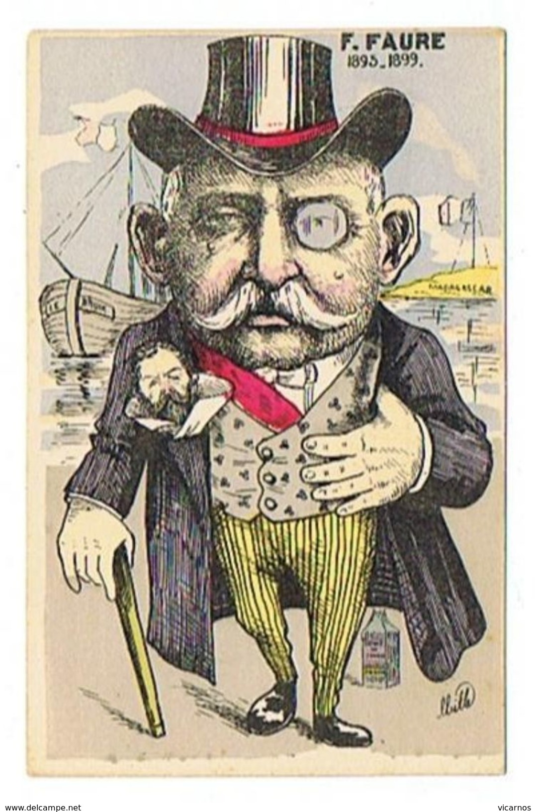 CPA ILLUSTRATEUR MILLE  F. FAURE 1895 1899  Caricature Politique - Mille
