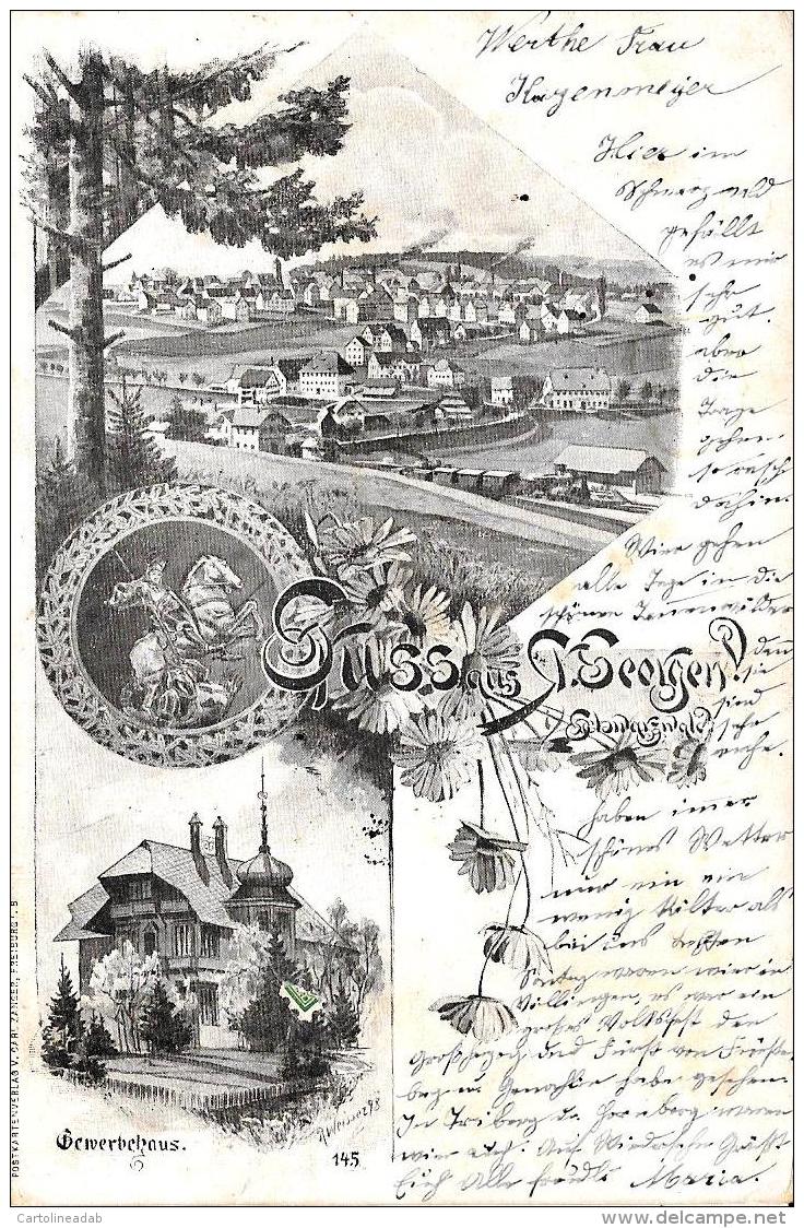 [DC9114] CPA - GRUSS AUS ST. GEORGEN - Viaggiata 1899 - Old Postcard - Saluti Da.../ Gruss Aus...