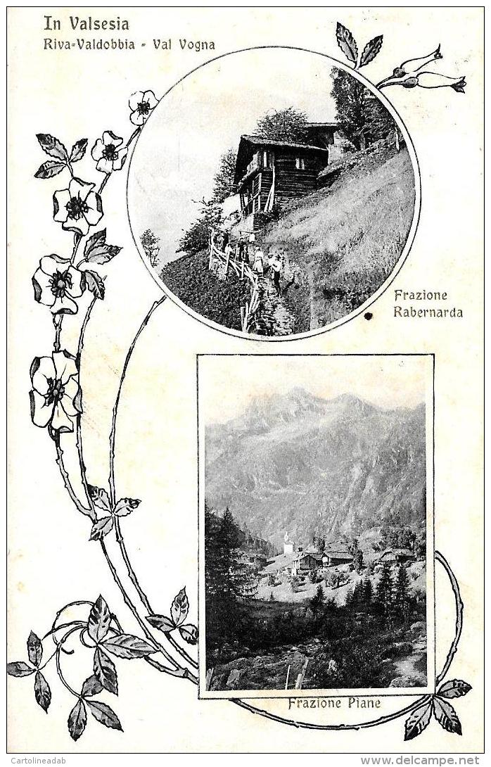 [DC9174] CPA - IN VALSESIA RIVA VALDOBBIA VAL VOGNA FRAZIONE RABERNARDA FRAZIONE PIANE - Viaggiata 1926 - Old Postcard - Vercelli