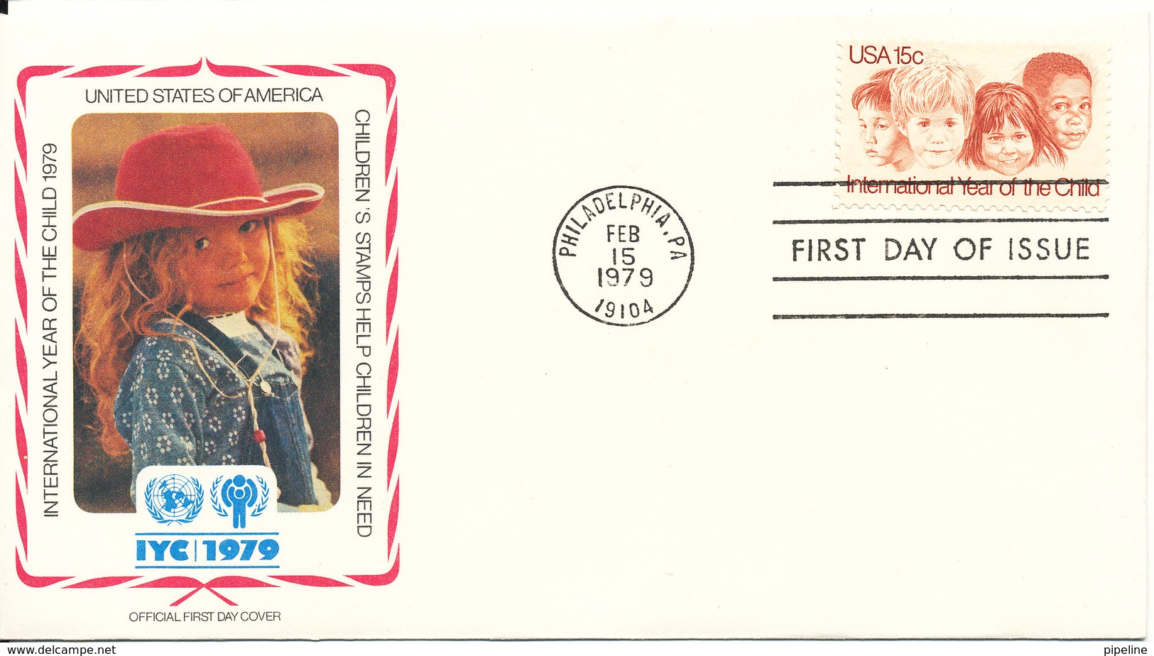 USA FDC 15-2-1979 International Year Of The Child With Cachet - 1971-1980