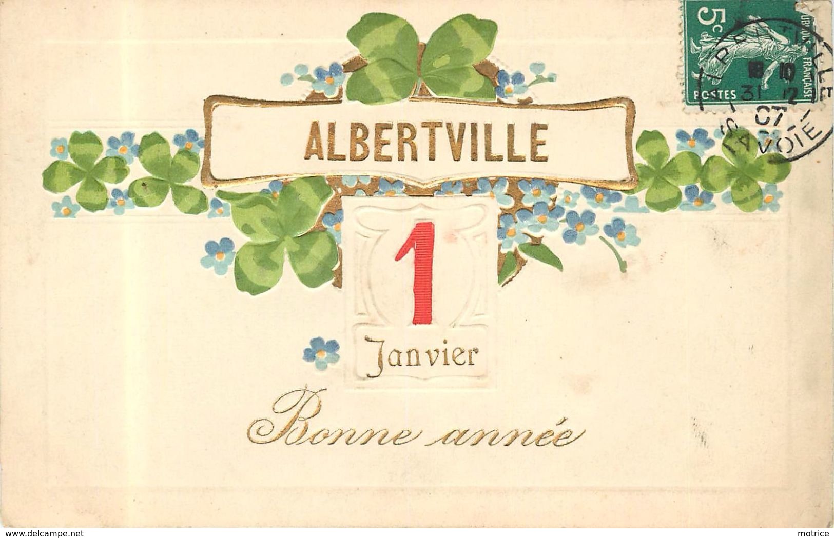 ALBERTVILLE - Bonne Année,.carte Fantaisie. - Albertville