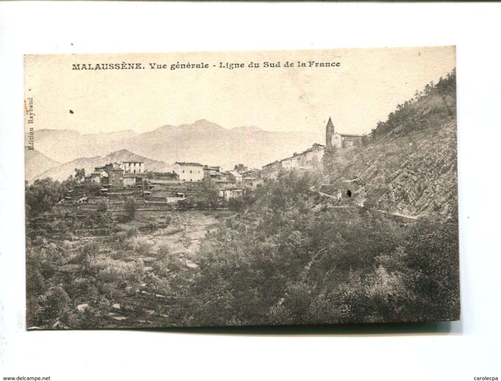 CP - MALAUSSENE   (06)VUE GENERALE LIGNE DU SUD DE LA FRANCE - Autres & Non Classés