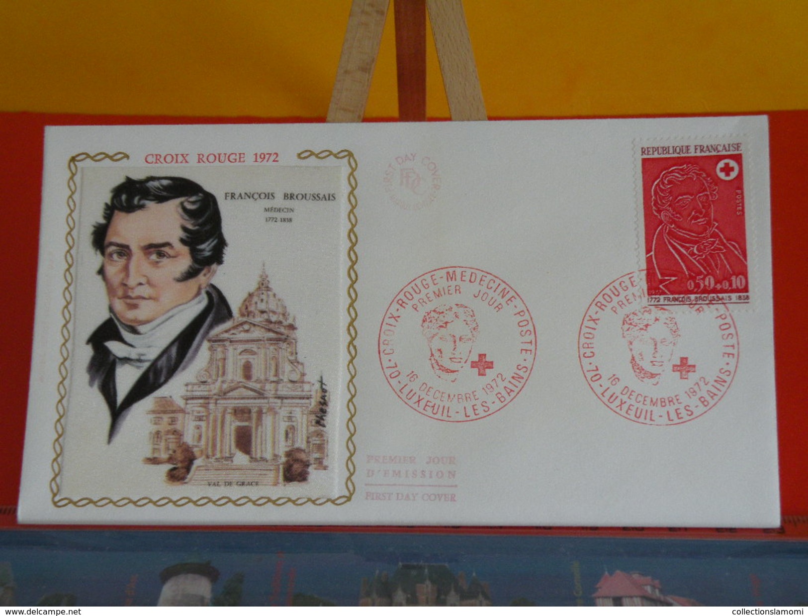 Coté 3&euro; - Croix Rouge, François Broussais - 16.12.1972 - 70 Luxeuil Les Bains - FDC 1er Jour - 1970-1979