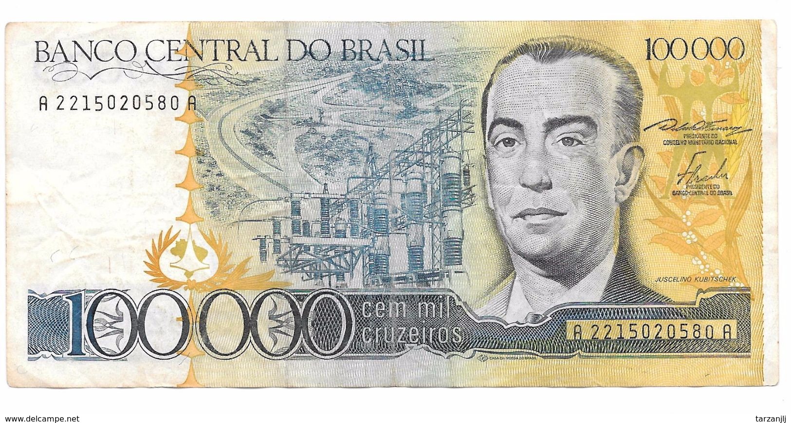 Billet De 100000 Cruzeiros Brasil (Brésil) 1985 - Brazil