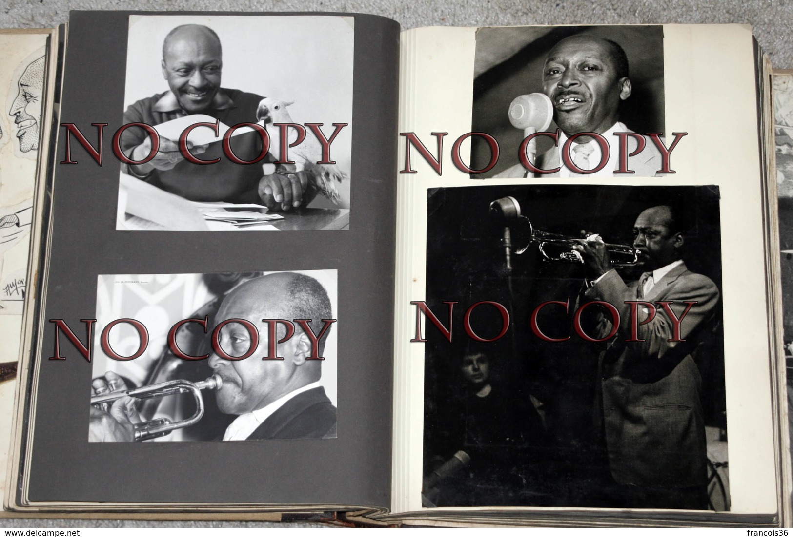 ALBUM de 377 photographies Collection privée de Bill Coleman avec Louis Armstrong Ray Charles - Jazz Swing Blues 50s 60s