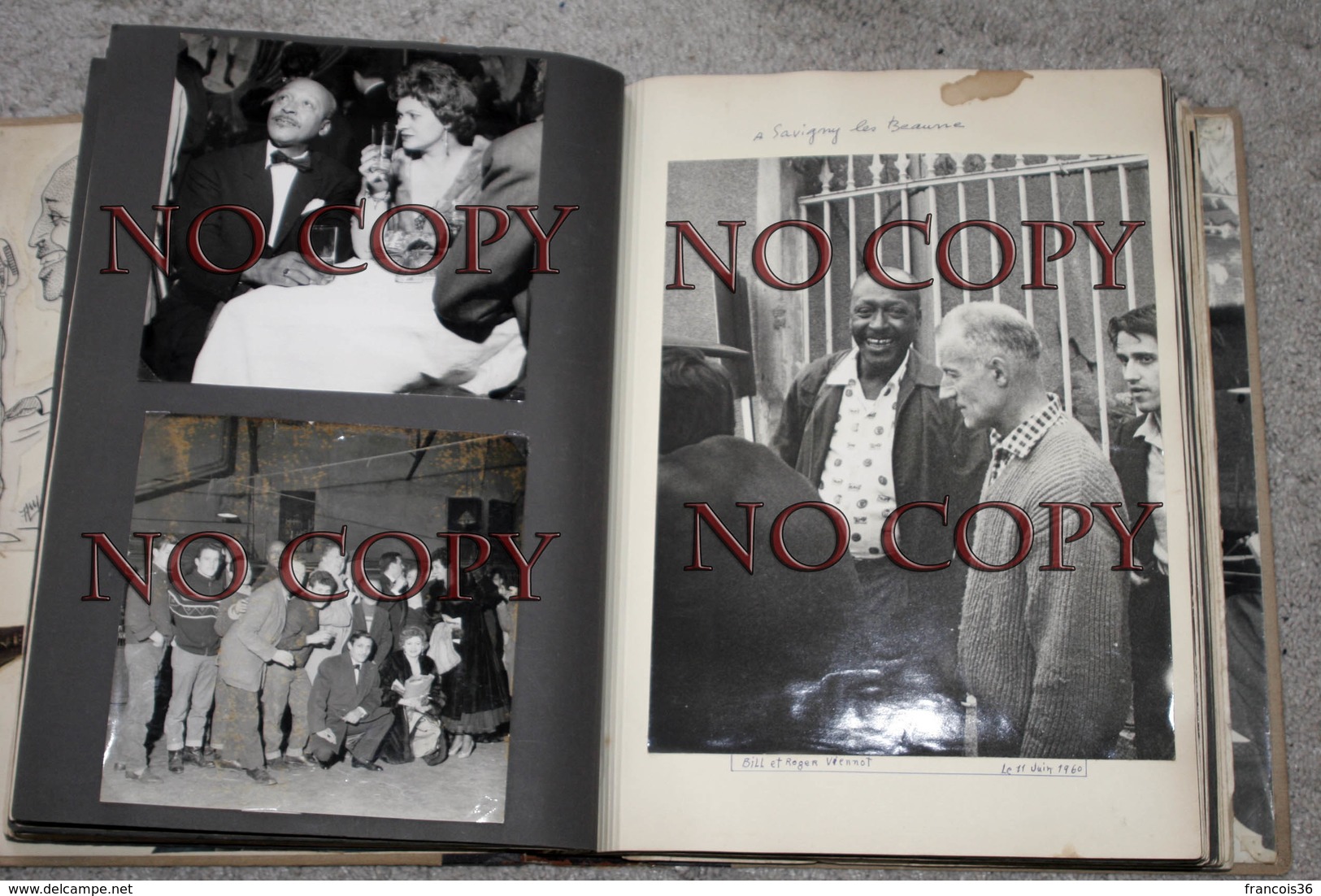 ALBUM de 377 photographies Collection privée de Bill Coleman avec Louis Armstrong Ray Charles - Jazz Swing Blues 50s 60s