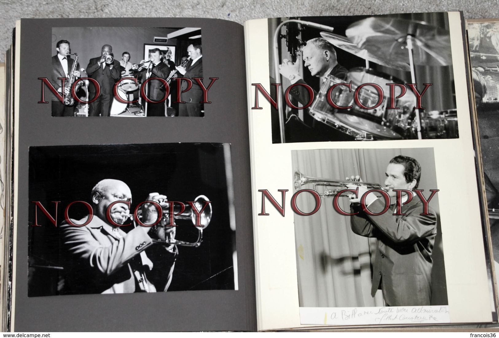 ALBUM de 377 photographies Collection privée de Bill Coleman avec Louis Armstrong Ray Charles - Jazz Swing Blues 50s 60s
