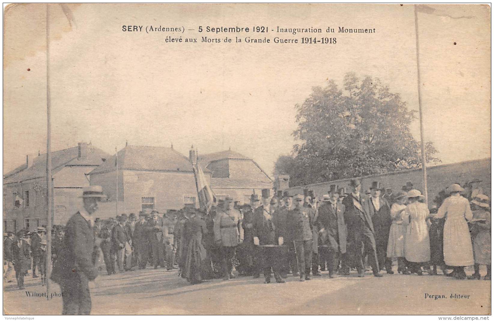 08 - ARDENNES / 081478 - Sery - Inauguration Du Monument - Beau Cliché Animé - Défaut - Autres & Non Classés