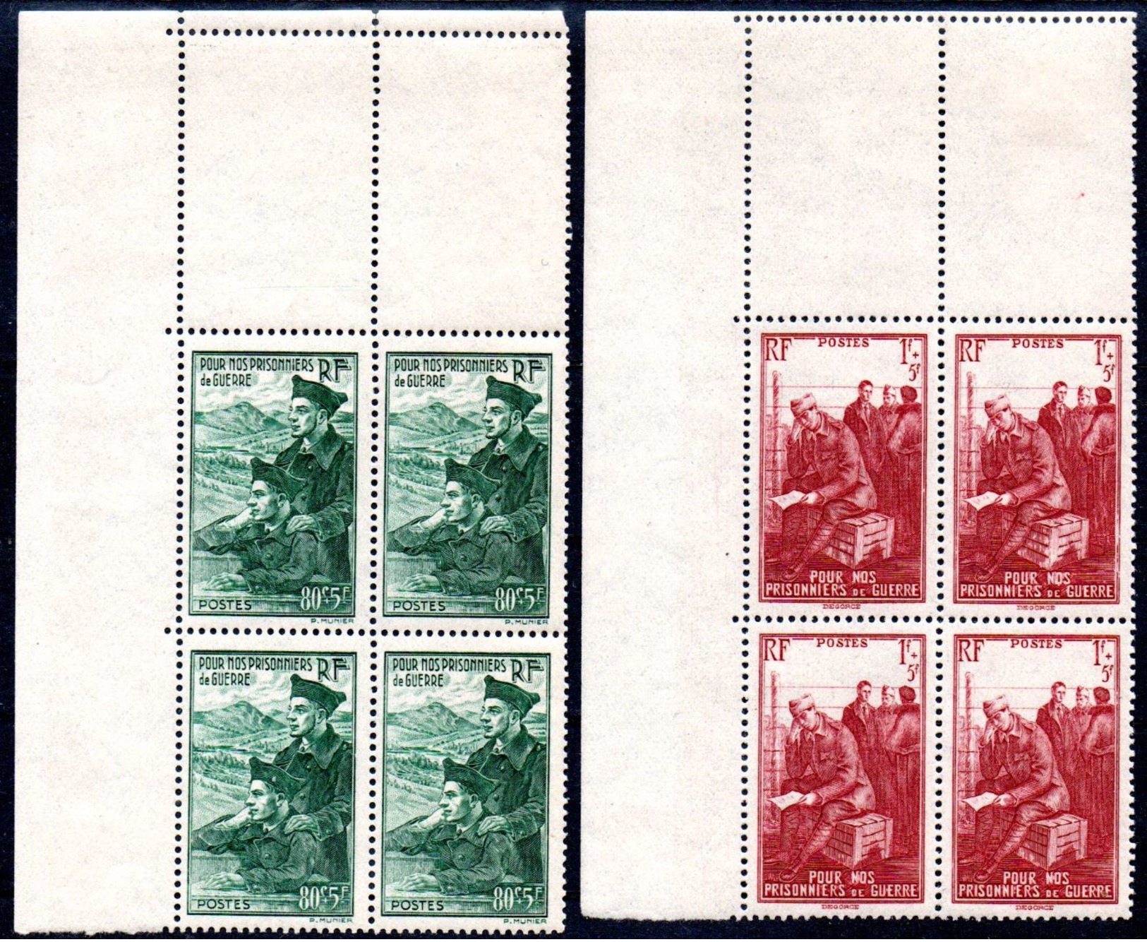 FRANCE - YT N° 474-475   Blocs De 4 Cdf  - Neufs ** - MNH - Unused Stamps