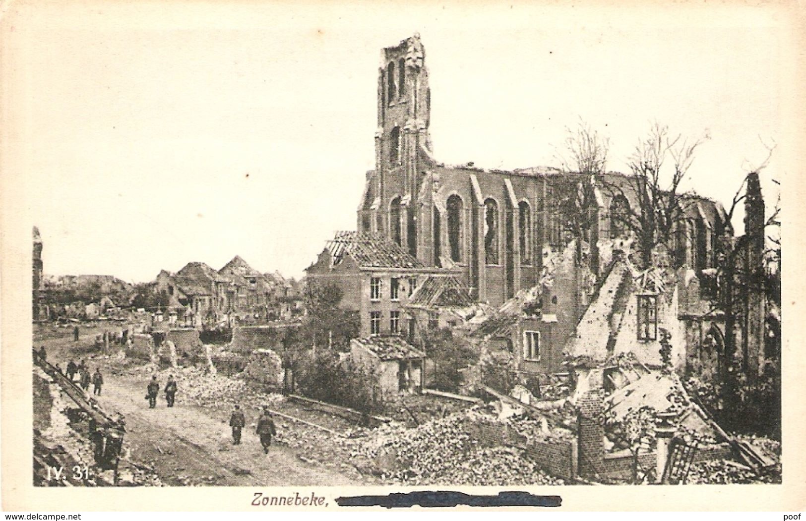 Zonnebeke : Ruine Kerk 1914-18 - Zonnebeke