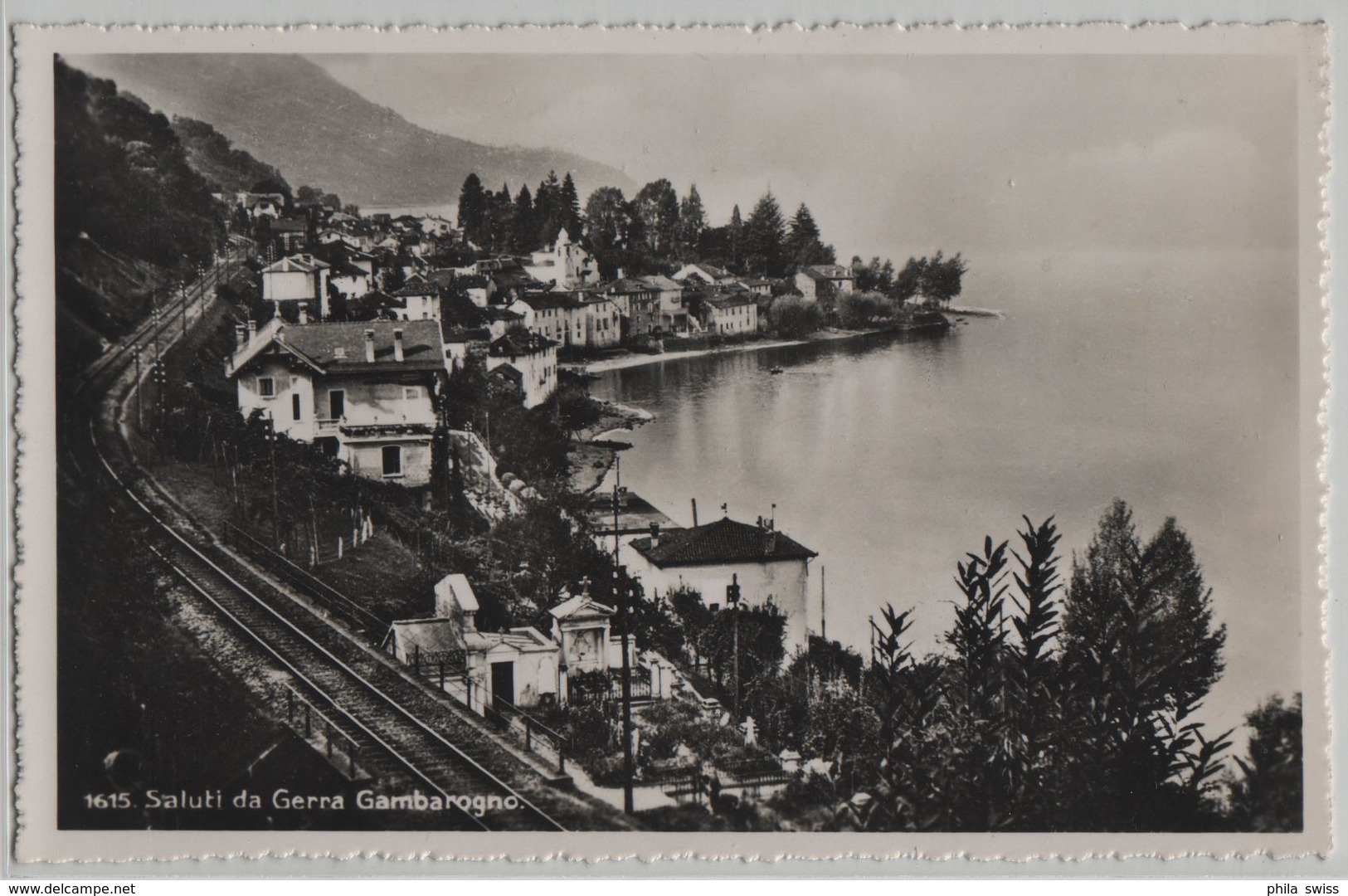 Saluti Da Gerra Gambarogno - Bahnlinie Chemin De Fer - Photo: Ditta G. Mayr No. 1615 - Cugnasco-Gerra