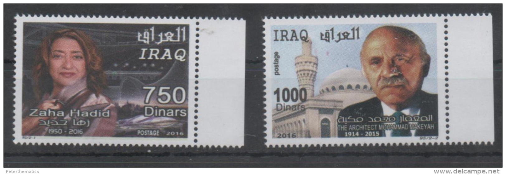 IRAQ, 2016, MNH, ARCHITECTS, 2v - Other & Unclassified