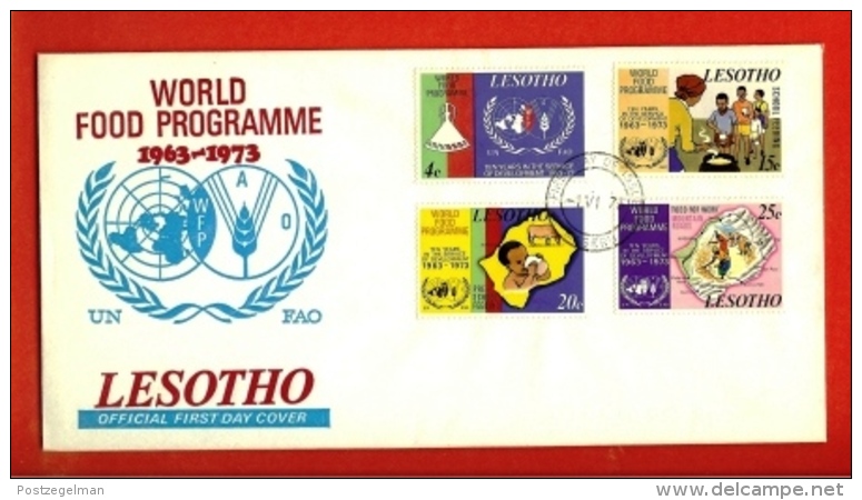 LESOTHO, 1973, Mint F.D.C., MI 136-`39, World Food Program, F977 - Lesotho (1966-...)