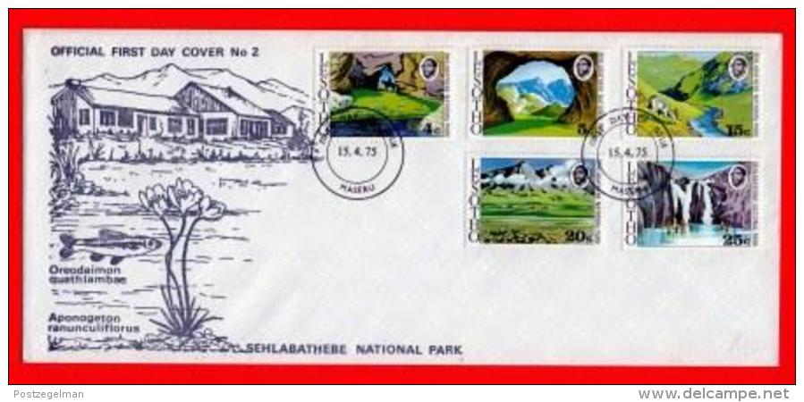 LESOTHO, 1975, Mint F.D.C., MI 178-182, Sehlabathebe National Park, F3415 - Lesotho (1966-...)