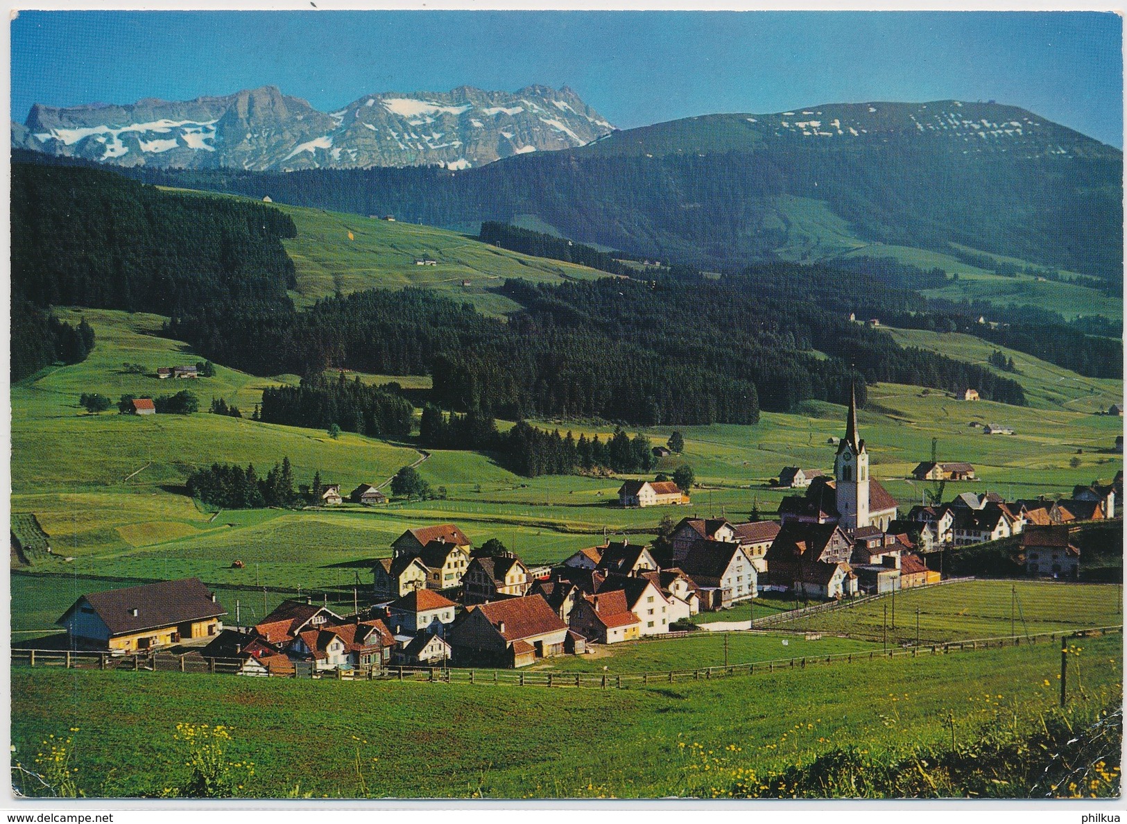 Gonten AI Mit Kronberg Und Säntis - Gelaufen - Kronberg