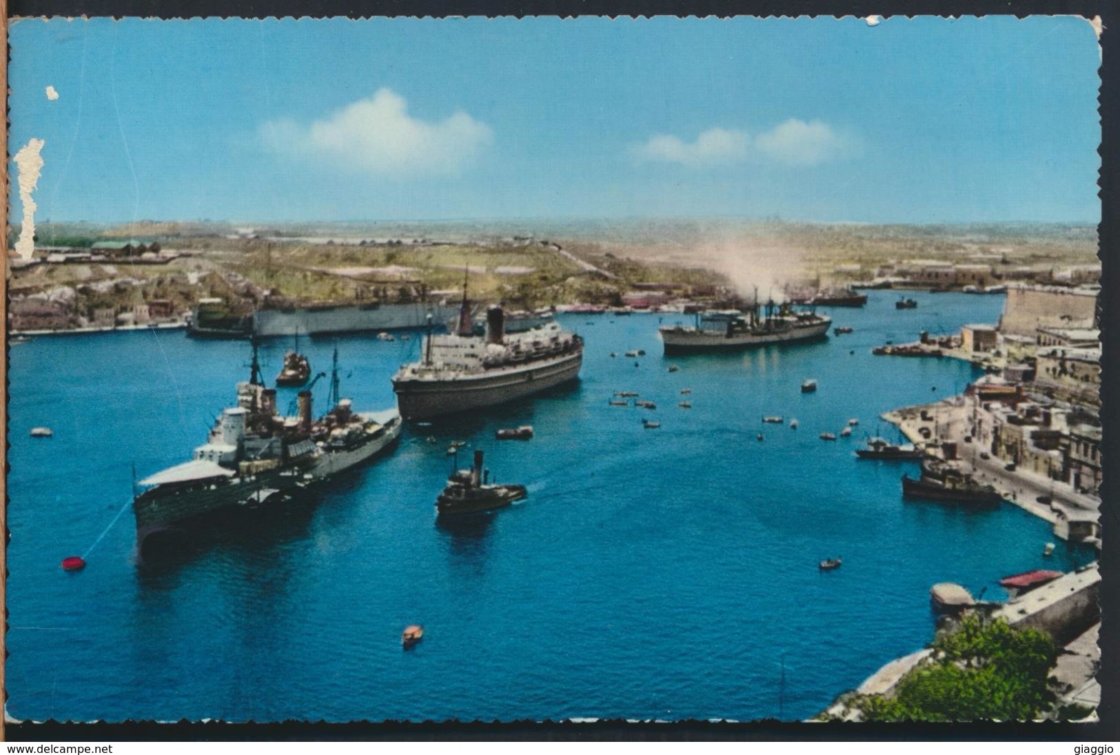 °°° 6516 - MALTA - GRAND HARBOUR - 1958 With Stamps °°° - Malta