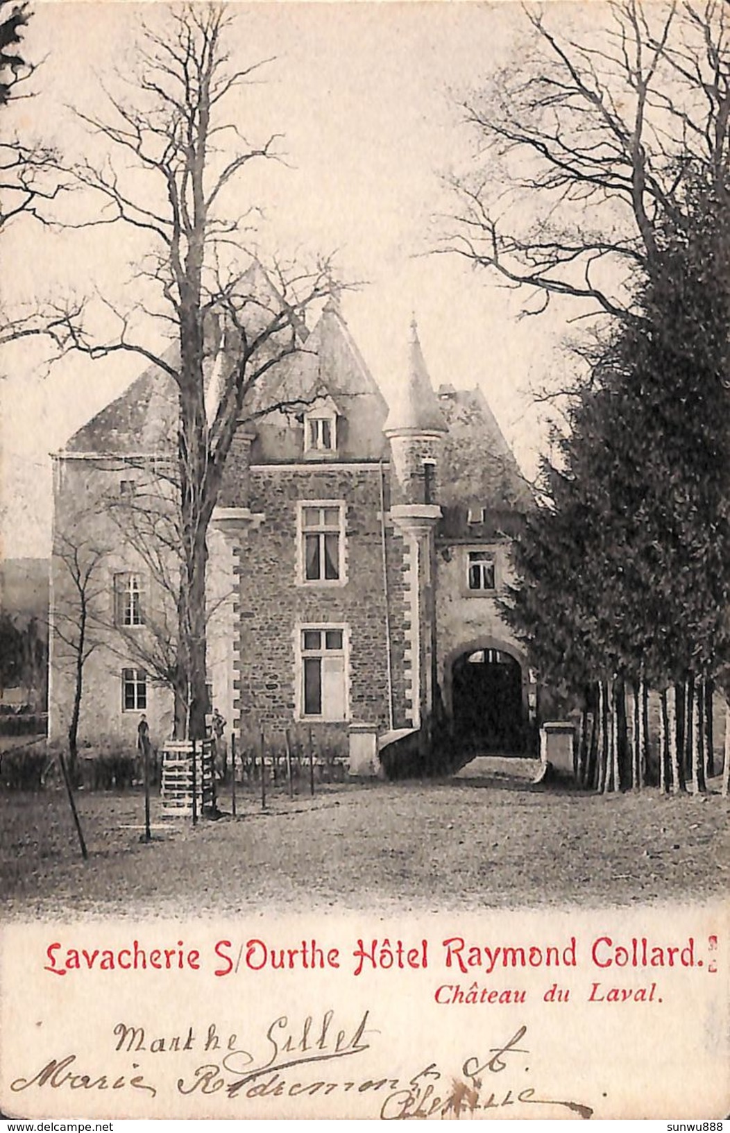 Lavacherie S/ Ourthe - Hôtel Raymond Collard (animée, 1905) - Sainte-Ode