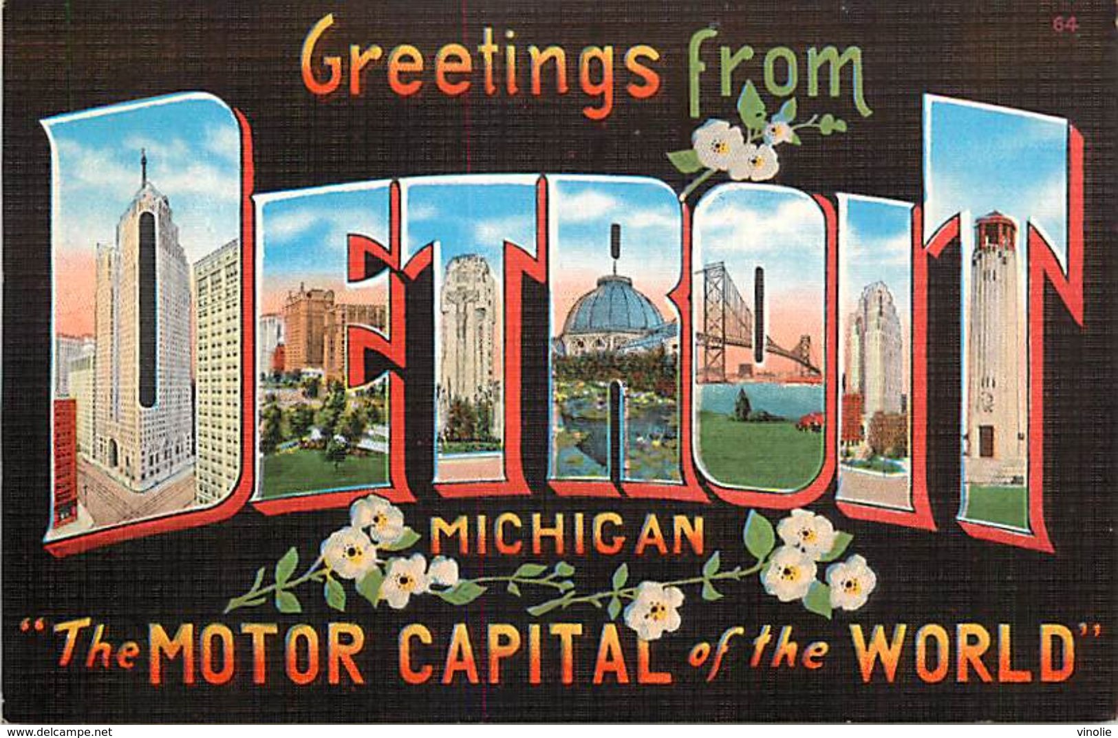 PIE 17-JM-6826 :  GREETINGS FROM DETROIT - Detroit