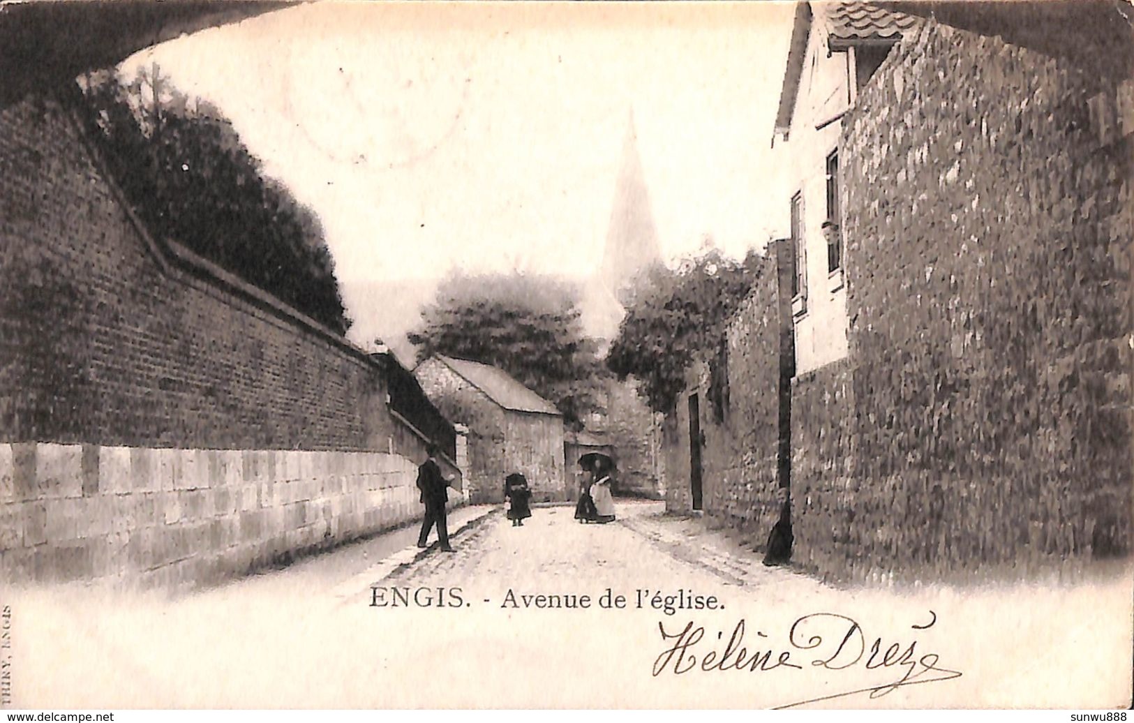 Engis - Avenue De L'Eglise (animée, 1904) - Engis