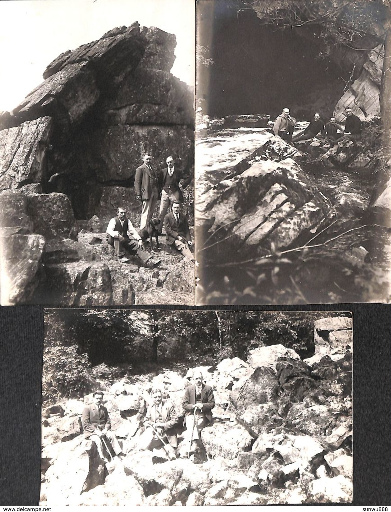 Lot De 3 Carte-photo Animée Roc De La Tour, 1926 - Montherme