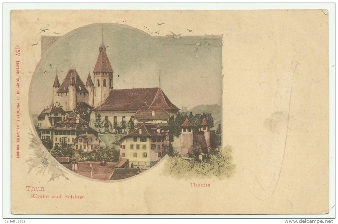 THUN KIRCHE UND SCHLOSS  1900 VIAGGIATA  FP - Sonstige & Ohne Zuordnung