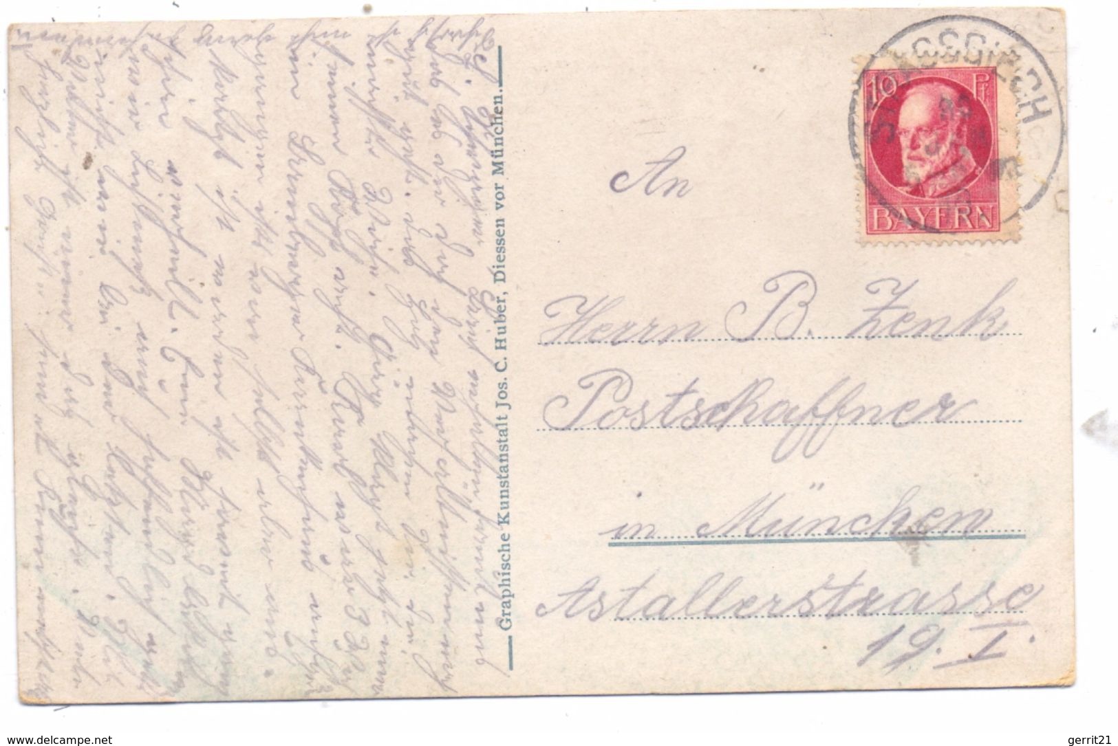 8711 SCHWARZACH, Abtei Münsterschwarzach, Luftansicht, 1918 - Kitzingen