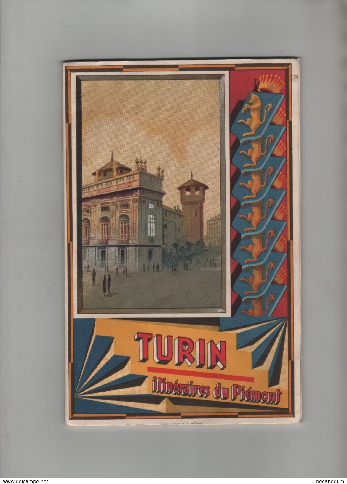 Turin Itinéraires Du Piémont ASTRA  Auto Servizi Turistici Reti Automobilistiche Garrone 1930 - Tourism Brochures