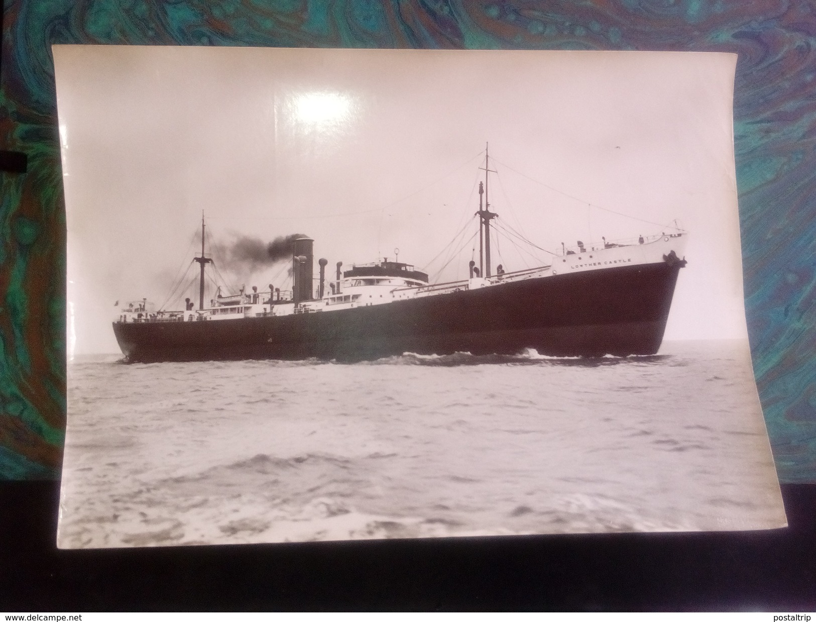 LOWTHER CASTLE     +- 35 * 25 CM   REAL PHOTOGRAPH BOAT BARCO BOOT BOAT - Bateaux