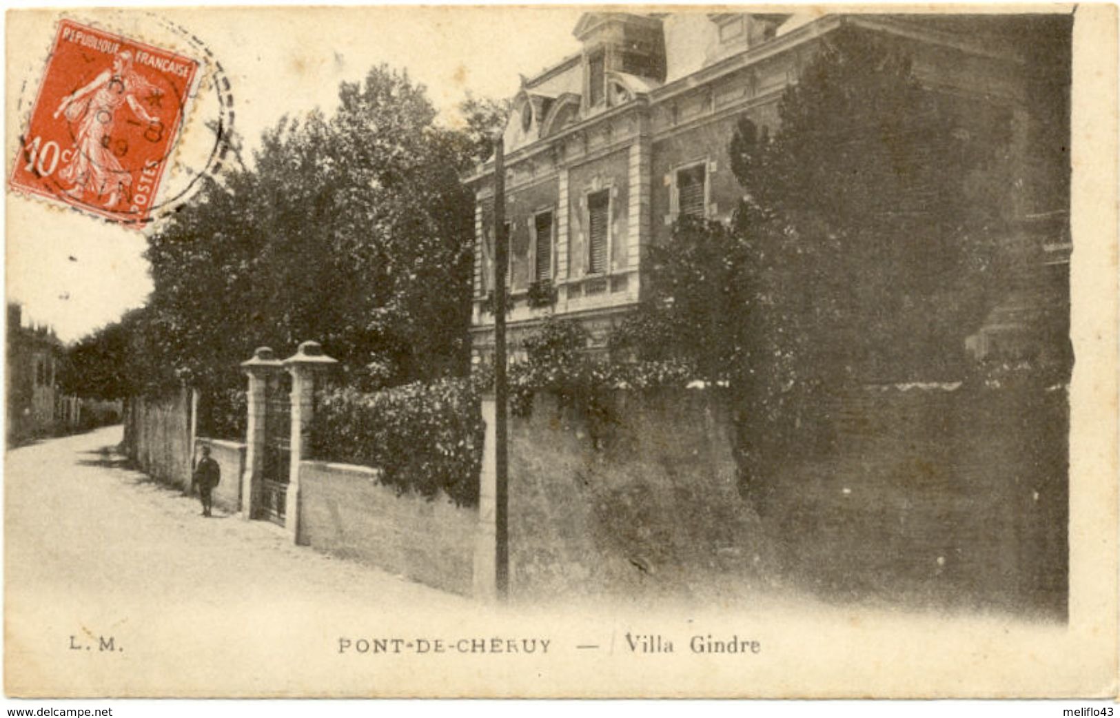 38/CPA - Pont De Chéruy - Villa Gindre - Pont-de-Chéruy