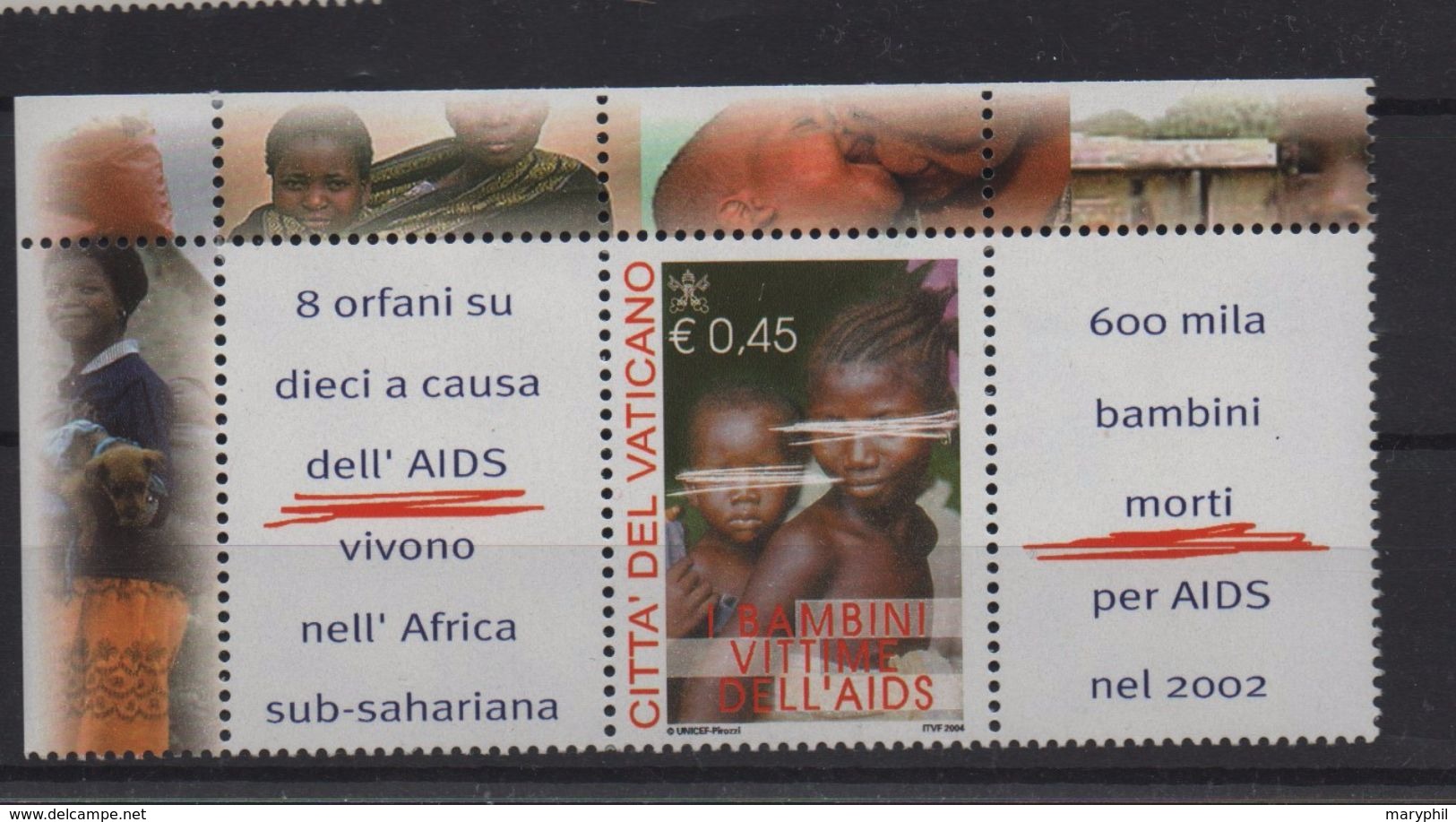 LOT 545  - VATICAN   N° 1342 **-  ENFANTS - CONTRE LE SIDA - Medicina